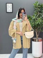 مانتو لنین آستین برش دار