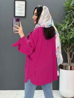 مانتو لنین آستین برش دار