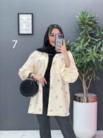 مانتو لنین شومیزی تک جیب کد 2801 - تصویر 12