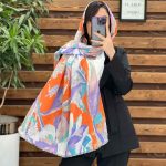 شال طرح گل پایین ریش