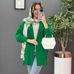 مانتو لنین آستین حلقه پایین دکمه کد 2721