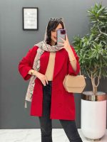 مانتو قرمز یقه آرشال