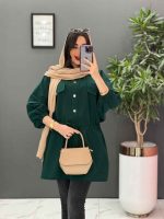 مانتو سبز یشمی دخترانه
