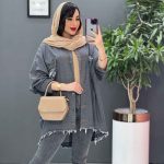مانتو جین پانچ پایین ریش