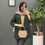 مانتو سبز تیره کتی
