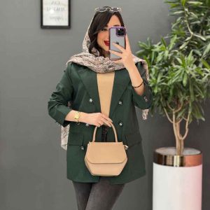 مانتو سبز تیره کتی