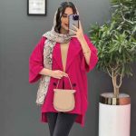 مانتو یقه انگلیسی سرخابی