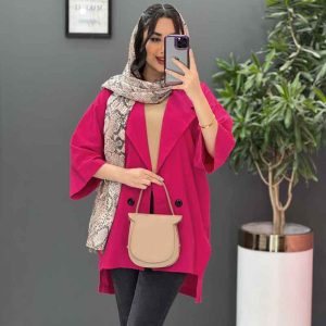 مانتو یقه انگلیسی سرخابی
