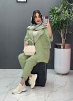 مانتو دو دکمه سدری