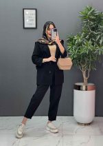 مانتو شلوار مشکی