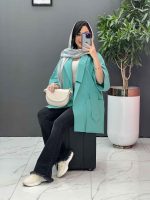 مانتو سبزآبی