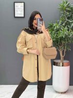 مانتو کرم دخترانه