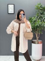 مانتو کرم لینن