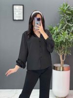 شومیز مشکی یقه هفت