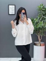 شومیز سفید یقه هفت