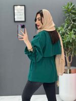 مانتو ژیله دار سبز