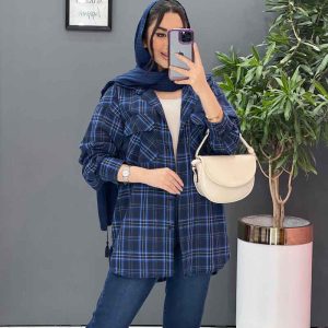 مانتو چهارخونه دو جیب