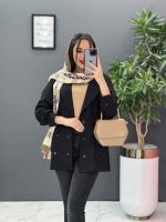 مانتو لنین شش دکمه آستین پیله کد 2747 - تصویر 5