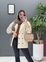 مانتو لنین شش دکمه آستین پیله کد 2747 - تصویر 7
