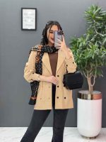 مانتو لنین شش دکمه آستین پیله کد 2747 - تصویر 11