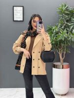 مانتو لنین شش دکمه آستین پیله کد 2747 - تصویر 4