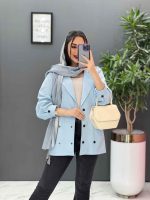 مانتو لنین شش دکمه آستین پیله کد 2747 - تصویر 3