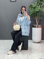 مانتو لنین شش دکمه آستین پیله کد 2747 - تصویر 9