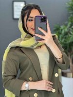 ست مانتو شلوار لنین چهاردکمه کد 2746 - تصویر 9