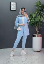 ست مانتو شلوار لنین چهاردکمه کد 2746 - تصویر 14