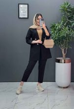 ست مانتو شلوار لنین چهاردکمه کد 2746 - تصویر 10