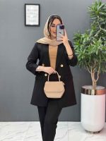 ست مانتو شلوار لنین چهاردکمه کد 2746 - تصویر 6