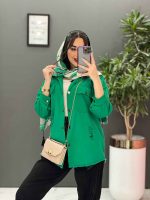 مانتو کتان سبز
