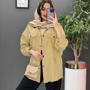 مانتو زاپ دار کرم