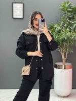 مانتو مشکی دخترانه