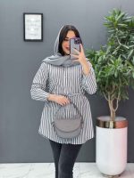 مانتو راه راه دخترانه