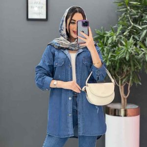 مانتو جین زاپ دار جیب پاکتی در ونوس مد