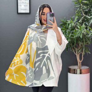 شال طرح برگ بزرگ کد 2888