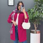 مانتو لنین کمرگت بغل سه دکمه