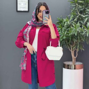 مانتو لنین کمرگت بغل سه دکمه