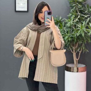 مانتو کوک دوزی آستین پاکتی در ونوس مد
