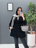 مانتو کمربند دار