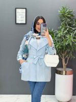 مانتو لنین پشت ژیله کمربندی