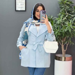 مانتو لنین پشت ژیله کمربندی
