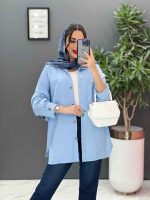 مانتو دخترانه آبی