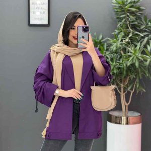 مانتو داکرون آستین بند ضربدری