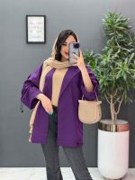 مانتو داکرون آستین بند ضربدری کد 2844 - تصویر 12
