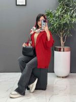 مانتو داکرون آستین بند ضربدری کد 2793 - تصویر 15