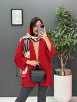 مانتو داکرون آستین بند ضربدری