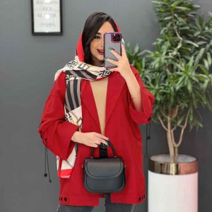 مانتو داکرون آستین بند ضربدری