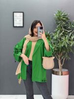 مانتو داکرون آستین بند ضربدری کد 2844 - تصویر 11